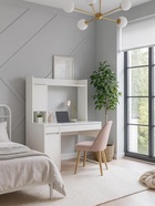 Стол компьютерный Сити-12 белый шелк - фото 121986436