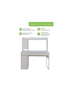 Стол компьютерный Сити-12 белый шелк - фото 121986440