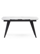 Стол кухонный стеклянный раздвижной «Элис», 1400(2000)×800×740 мм, цвет белый/чёрный  (артикул 10997791)  большой выбор товаров оптом и в розницу по низким ценам с доставкой