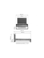 Кровать односпальная Iris, 934×2115 мм, цвет дуб вотан / черный муар - фото 122244870