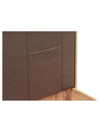 Кровать односпальная Iris, 934×2115 мм, цвет дуб вотан / черный муар - фото 122244871