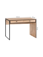 Стол письменный «Брут 6», 1200×600×750 мм, цвет крафт золотой/чёрный - фото 121986452