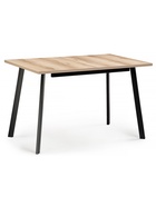 Стол кухонный раздвижной «Колон Лофт 120», 1200(1600)×750×750 мм, цвет чёрный матовый/дуб делано светлый  (артикул 10997799)  большой выбор товаров оптом и в розницу по низким ценам с доставкой