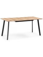 Стол кухонный раздвижной «Колон Лофт 120», 1200(1600)×750×750 мм, цвет чёрный матовый/дуб делано светлый - Фото 3