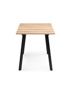 Стол кухонный раздвижной «Колон Лофт 120», 1200(1600)×750×750 мм, цвет чёрный матовый/дуб делано светлый - Фото 6