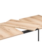 Стол кухонный раздвижной «Колон Лофт 120», 1200(1600)×750×750 мм, цвет чёрный матовый/дуб делано светлый  (артикул 10997799)  большой выбор товаров оптом и в розницу по низким ценам с доставкой