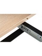 Стол кухонный раздвижной «Колон Лофт 120», 1200(1600)×750×750 мм, цвет чёрный матовый/дуб делано светлый  (артикул 10997799)  большой выбор товаров оптом и в розницу по низким ценам с доставкой