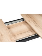 Стол кухонный раздвижной «Колон Лофт 120», 1200(1600)×750×750 мм, цвет чёрный матовый/дуб делано светлый  (артикул 10997799)  большой выбор товаров оптом и в розницу по низким ценам с доставкой