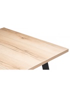 Стол кухонный раздвижной «Колон Лофт 120», 1200(1600)×750×750 мм, цвет чёрный матовый/дуб делано светлый  (артикул 10997799)  большой выбор товаров оптом и в розницу по низким ценам с доставкой