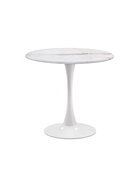 Стол кухонный «Тулип», 800×800×730 мм, цвет мрамор белый/белый  (артикул 10997801)  большой выбор товаров оптом и в розницу по низким ценам с доставкой