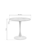 Стол кухонный «Тулип», 800×800×730 мм, цвет мрамор чёрный/чёрный  (артикул 10997802)  большой выбор товаров оптом и в розницу по низким ценам с доставкой