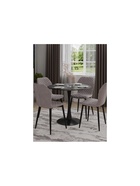 Стол кухонный «Тулип», 900×900×730 мм, цвет мрамор чёрный/чёрный  (артикул 10997804)  большой выбор товаров оптом и в розницу по низким ценам с доставкой