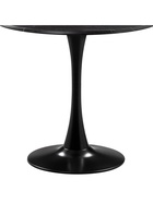 Стол кухонный «Тулип», 900×900×730 мм, цвет мрамор чёрный/чёрный  (артикул 10997804)  большой выбор товаров оптом и в розницу по низким ценам с доставкой