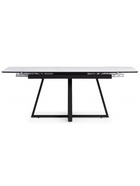 Стол кухонный керамический раздвижной «Памелла», 1400(2000)×800×750 мм, цвет белый мрамор / черный  (артикул 10997806)  большой выбор товаров оптом и в розницу по низким ценам с доставкой