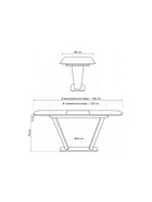 Стол кухонный керамический раздвижной «Петир», 1200(1600)×800×750 мм, цвет дуб монтана - Фото 4