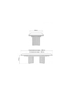 Стол кухонный керамический раздвижной «Саливан», 1800(2600)×900×770 мм, цвет дуб бомонд лофт  (артикул 10997811)  большой выбор товаров оптом и в розницу по низким ценам с доставкой