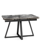 Стол кухонный керамический раздвижной «Силлем», 1200(1800)×800×770 мм, цвет риальто серый темный / черный  (артикул 10997812)  большой выбор товаров оптом и в розницу по низким ценам с доставкой