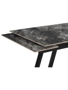 Стол кухонный керамический раздвижной «Силлем», 1200(1800)×800×770 мм, цвет риальто серый темный / черный  (артикул 10997812)  большой выбор товаров оптом и в розницу по низким ценам с доставкой