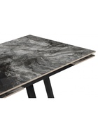 Стол кухонный керамический раздвижной «Силлем», 1200(1800)×800×770 мм, цвет риальто серый темный / черный  (артикул 10997812)  большой выбор товаров оптом и в розницу по низким ценам с доставкой