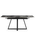 Стол кухонный керамический раздвижной «Силлем», 1200(1800)×800×770 мм, цвет риальто серый темный / черный  (артикул 10997812)  большой выбор товаров оптом и в розницу по низким ценам с доставкой