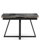 Стол кухонный керамический раздвижной «Силлем», 1200(1800)×800×770 мм, цвет риальто серый темный / черный  (артикул 10997812)  большой выбор товаров оптом и в розницу по низким ценам с доставкой