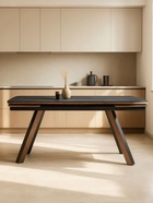 Стол кухонный керамический раздвижной «Симмонс», 1800(2600)×900×760 мм, цвет черный мрамор / черный  (артикул 10997813)  большой выбор товаров оптом и в розницу по низким ценам с доставкой