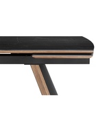 Стол кухонный керамический раздвижной «Симмонс», 1800(2600)×900×760 мм, цвет черный мрамор / черный  (артикул 10997813)  большой выбор товаров оптом и в розницу по низким ценам с доставкой