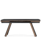 Стол кухонный керамический раздвижной «Симмонс», 1800(2600)×900×760 мм, цвет черный мрамор / черный  (артикул 10997813)  большой выбор товаров оптом и в розницу по низким ценам с доставкой