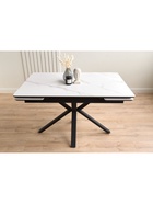 Стол кухонный керамический раздвижной «Старлайт», 1200(1800)×800×750 мм, цвет черный  (артикул 10997817)  большой выбор товаров оптом и в розницу по низким ценам с доставкой