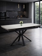 Стол кухонный керамический раздвижной «Старлайт», 1400(2000)×800×750 мм, цвет черный  (артикул 10997821)  большой выбор товаров оптом и в розницу по низким ценам с доставкой