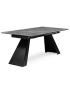 Стол кухонный керамический раздвижной «Стиг», 1800(2300)×900×770 мм, цвет серый мрамор / черный  (артикул 10997822)  большой выбор товаров оптом и в розницу по низким ценам с доставкой