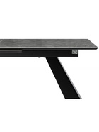 Стол кухонный керамический раздвижной «Стиг», 1800(2300)×900×770 мм, цвет серый мрамор / черный  (артикул 10997822)  большой выбор товаров оптом и в розницу по низким ценам с доставкой