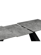 Стол кухонный керамический раздвижной «Стиг», 1800(2300)×900×770 мм, цвет серый мрамор / черный  (артикул 10997822)  большой выбор товаров оптом и в розницу по низким ценам с доставкой