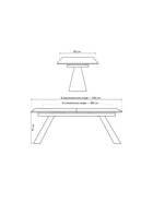 Стол кухонный керамический раздвижной «Стиг», 1800(2300)×900×770 мм, цвет серый мрамор / черный  (артикул 10997822)  большой выбор товаров оптом и в розницу по низким ценам с доставкой