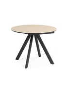 Стол кухонный керамический раздвижной «Трейси», 900(1200)×900×750 мм, цвет бежевый / черный  (артикул 10997823)  большой выбор товаров оптом и в розницу по низким ценам с доставкой