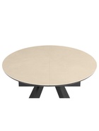 Стол кухонный керамический раздвижной «Трейси», 900(1200)×900×750 мм, цвет бежевый / черный  (артикул 10997823)  большой выбор товаров оптом и в розницу по низким ценам с доставкой