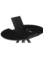 Стол кухонный керамический раздвижной «Трейси», 900(1200)×900×750 мм, цвет черный мрамор / черный - Фото 5