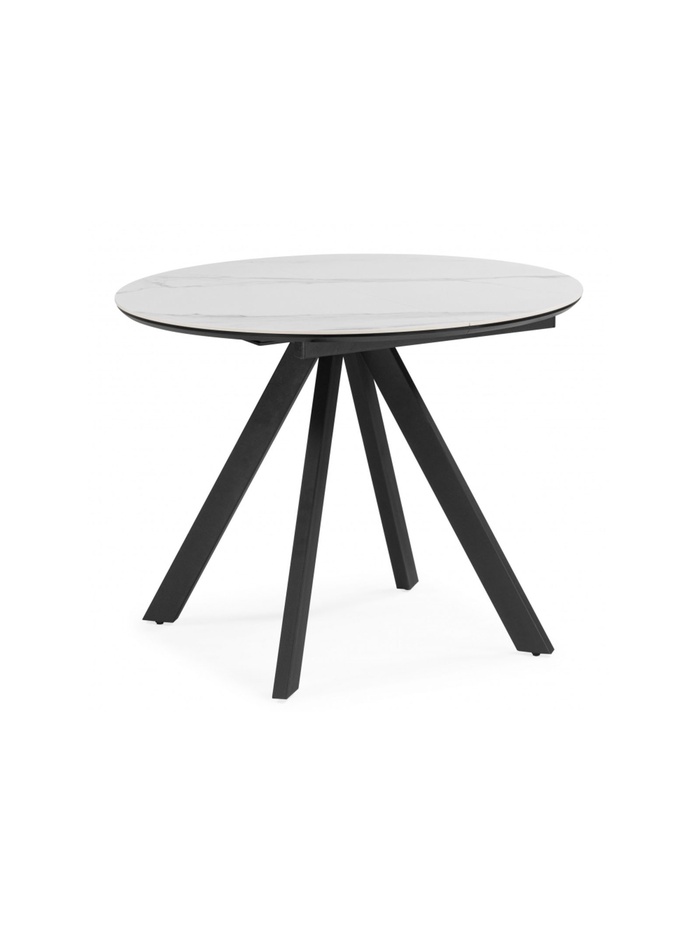 Стол кухонный керамический раздвижной «Трейси», 900(1200)×900×750 мм, цвет черный - Фото 1