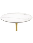 Стол кухонный керамический «Тулип», 900×900×740 мм, цвет белый мрамор / золото - Фото 3