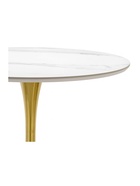 Стол кухонный керамический «Тулип», 900×900×740 мм, цвет белый мрамор / золото - Фото 4