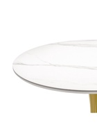 Стол кухонный керамический «Тулип», 900×900×740 мм, цвет белый мрамор / золото  (артикул 10997826)  большой выбор товаров оптом и в розницу по низким ценам с доставкой