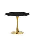 Стол кухонный керамический «Тулип», 900×900×740 мм, цвет черный мрамор / золото  (артикул 10997827)  большой выбор товаров оптом и в розницу по низким ценам с доставкой