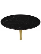 Стол кухонный керамический «Тулип», 900×900×740 мм, цвет черный мрамор / золото  (артикул 10997827)  большой выбор товаров оптом и в розницу по низким ценам с доставкой