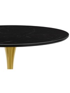 Стол кухонный керамический «Тулип», 900×900×740 мм, цвет черный мрамор / золото - Фото 4