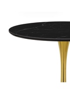 Стол кухонный керамический «Тулип», 900×900×740 мм, цвет черный мрамор / золото  (артикул 10997827)  большой выбор товаров оптом и в розницу по низким ценам с доставкой