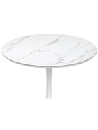 Стол кухонный керамический «Тулип», 900×900×740 мм, цвет белый мрамор / белый - Фото 4