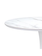 Стол кухонный керамический «Тулип», 900×900×740 мм, цвет белый мрамор / белый  (артикул 10997828)  большой выбор товаров оптом и в розницу по низким ценам с доставкой