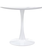 Стол кухонный керамический «Тулип», 900×900×740 мм, цвет белый мрамор / белый  (артикул 10997828)  большой выбор товаров оптом и в розницу по низким ценам с доставкой