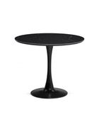 Стол кухонный керамический «Тулип», 900×900×740 мм, цвет черный мрамор / черный  (артикул 10997829)  большой выбор товаров оптом и в розницу по низким ценам с доставкой