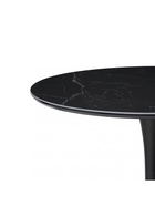 Стол кухонный керамический «Тулип», 900×900×740 мм, цвет черный мрамор / черный  (артикул 10997829)  большой выбор товаров оптом и в розницу по низким ценам с доставкой